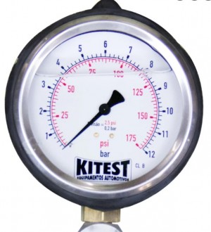 Teste de Pressão de Bomba de Combustível Manômetro de Aço Inox e 17 Mangueiras - -KA-015.17  - Kitest - 