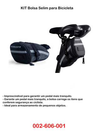 Kit Bolsa Selim Para Bicicleta - 