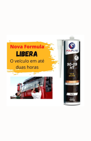 Cola de  Para-Brisa PU-55 400g Kit com 4 Peças - Poliplas - Cola de Para-Brisa PU-55 400g Kit com 4 Peças - Poliplas 2