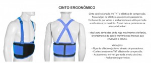 Cinto Ergonômico de Segurança Tamanho  M (120 a 196cm) - Proteplus - 