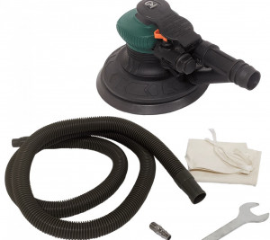 Lixadeira  Orbital Pneumática 6 Pol. com Acessórios para Aspiração -Roquite - Potente PNW140106AL - 