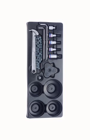 Jogo de Saca Filtro e Chave para Troca de Óleo com 13 Peças- King-Tony