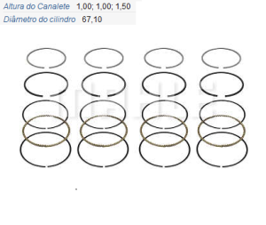 Anel Motor Vw Gol G5 1.0 Power 2008...