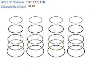 Anel Motor Vw Gol G5 1.0 Power 2008...