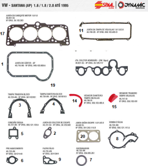 Junta Motor Vw Ap 1.6/1.8 85/95