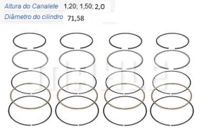 Anel Motor Chevrolet Celta 1.0 Vhc 2002...