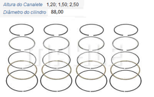 Anel Motor Chevrolet 2.4 8v Vectra/Astra/S10