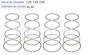 Anel Motor Chevrolet Corsa/Montana 1.8 Todos