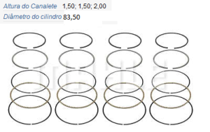 Anel Motor Vw Ap 2.0 87... Gas/Alc