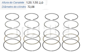 Anel Motor Chevrolet Celta 1.0 Vhc 2002...