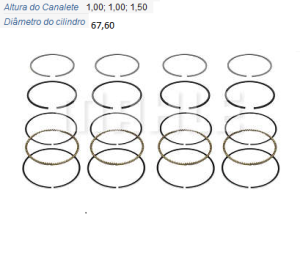 Anel Motor Vw Gol G5 1.0 Power 2008...