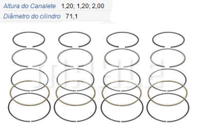 Anel Motor Chevrolet 1.0 Vhc Flex Celta/Corsa