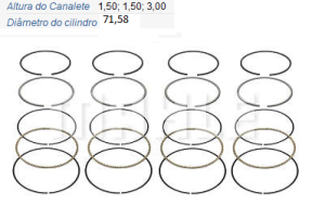 Anel Motor Chevrolet Corsa/Celta 1.0 8v Efi/M