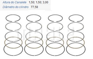 Anel Motor Chevrolet Corsa/Montana/Meriva 1.4