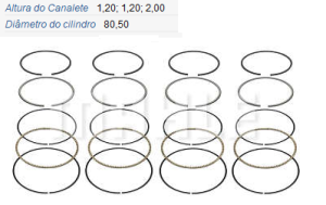 Anel Motor Chevrolet Corsa/Montana 1.8 Todos