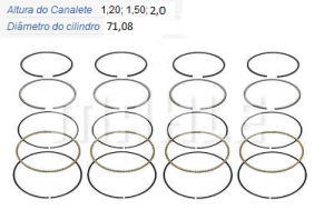 Anel Motor Chevrolet Celta 1.0 Vhc 2002...