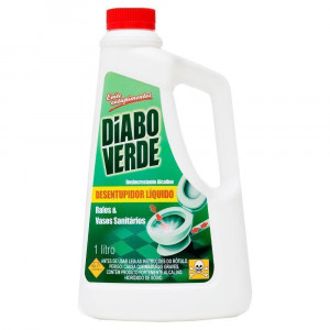DESENTUPIDOR DIABO VERDE LIQUIDO VASOS RALOS 1LT DESENTUPIDOR DIABO VERDE LIQUIDO VASOS RALOS 1LT
