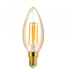 LAMPADA LED 4W E14 VELA FILAMENTO 2400K C35 LAMPADA LED 4W E14 VELA FILAMENTO 2400K C35
