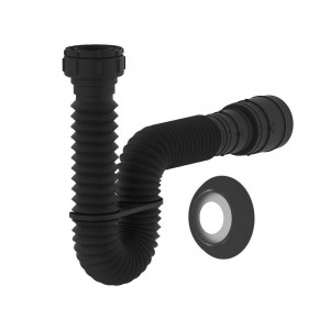SIFAO CORRUGADO 74CM PRETO 7203 SIFAO CORRUGADO 74CM PRETO 7203