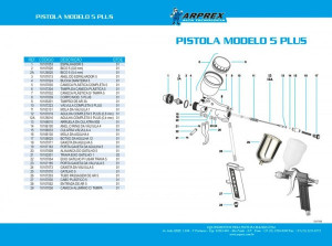 PISTOLA PINTURA GRAVITACIONAL ARPREX 0,8MM MOD-05 PISTOLA PINTURA GRAVITACIONAL ARPREX 0,8MM MOD-05