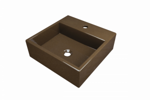 CUBA APOIO BOX QUADRADA MARROM 40X40CM