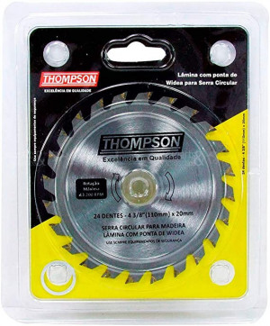 SERRA CIRCULAR 110MM 24 DENTES THOMPS/954 C/VIDEA SERRA CIRCULAR 110MM 24 DENTES THOMPS/954 C/VIDEA
