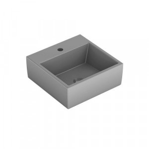 CUBA APOIO BOX QUADRADA CHUMBO FOSCO 40X40CM