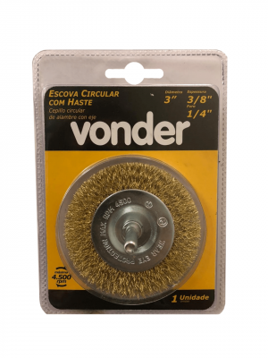 ESCOVA ACO PINCEL 3X3/8 C/HASTE P/ FURADEIRA CONEX ESCOVA ACO PINCEL 3X3/8 C/HASTE P/ FURADEIRA CONEX