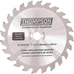 SERRA CIRCULAR 110MM 24 DENTES THOMPS/954 C/VIDEA SERRA CIRCULAR 110MM 24 DENTES THOMPS/954 C/VIDEA