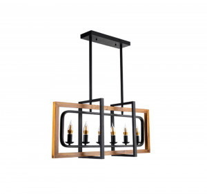 PENDENTE MB CANDLE RETANGULAR 6X E14 PT LD5086