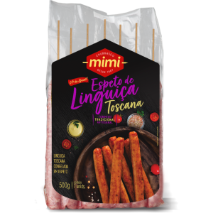Espeto de Linguiça Toscana Pacote 500g Espeto de Linguiça Toscana Pacote 500g