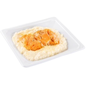 Lascas de salmão com risoto de parmesão  - Meali