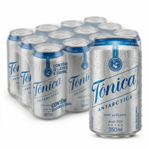 Água Tônica Antarctica Zero 350ml (Pack com 12 Latas)