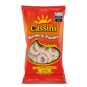 Biscoito de povilho salgado argola Cassini