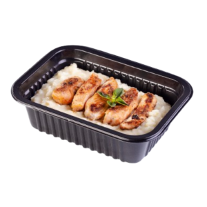 Risoto com isca de frango grelhado - Corada