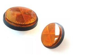 REFLETOR OLHO DE GATO REDONDO (AMARELO)