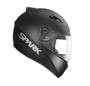 CAPACETE EBF (BRILHO) NEW SPARK SOLID PRETO (61) ++
