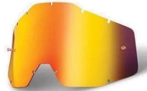 LENTE OCULOS 100% RACECRAFT 2/ACCURI 2/STRATA 2 (C/PINO TEAR OFF/ESP.VERMELHA) ++