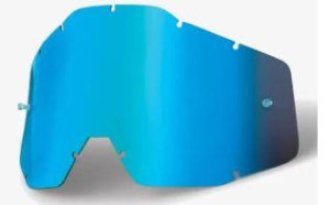 LENTE OCULOS 100% RACECRAFT 2/ACCURI 2/STRATA 2 (C/PINO TEAR OFF/ESP.AZUL) ++