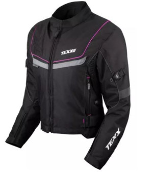 JAQUETA TEXX NEW STRIKE V3 FEMININA PRETA/ROSA (2XL) ++