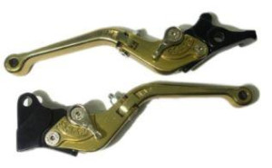 MANETE COM REGULAGEM (PAR) NXR BROS 150/XR 250 TORNADO/XRE 300/NX 400 FALCON (DOURADO)