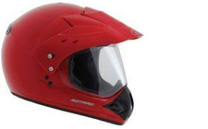 CAPACETE EBF (BRILHO) MOTARD SOLID VERMELHO (58) ++
