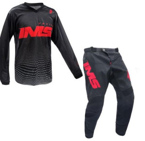 CONJUNTO CALÇA + CAMISA IMS MX VERMELHO/PRETO 2024 (44/G) ++