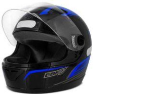 CAPACETE EBF 7 (BRILHO) POWER PRETO/AZUL (60) ++