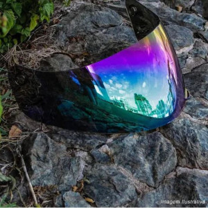 VISEIRA CAPACETE EBF E0X/NEW SPARK (2MM/CAMALEÃO) ++