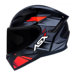 CAPACETE ASX CITY (BRILHO) START PRETO/VERMELHO/CINZA (58) ++