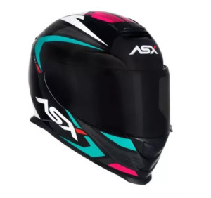 CAPACETE ASX EAGLE (BRILHO) STREET PRETO/TIFFANY/ROSA (56) ++