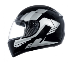 CAPACETE FLY F9 HG (BRILHO) MATCH PRETO/GRAFITE (62) ++