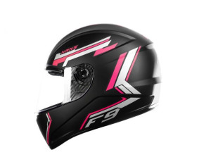 CAPACETE FLY F9 HG (FOSCO) HANS PRETO FOSCO/ROSA (58) ++