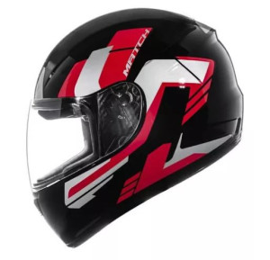 CAPACETE FLY F9 HG (BRILHO) MATCH PRETO/VERMELHO (62) ++